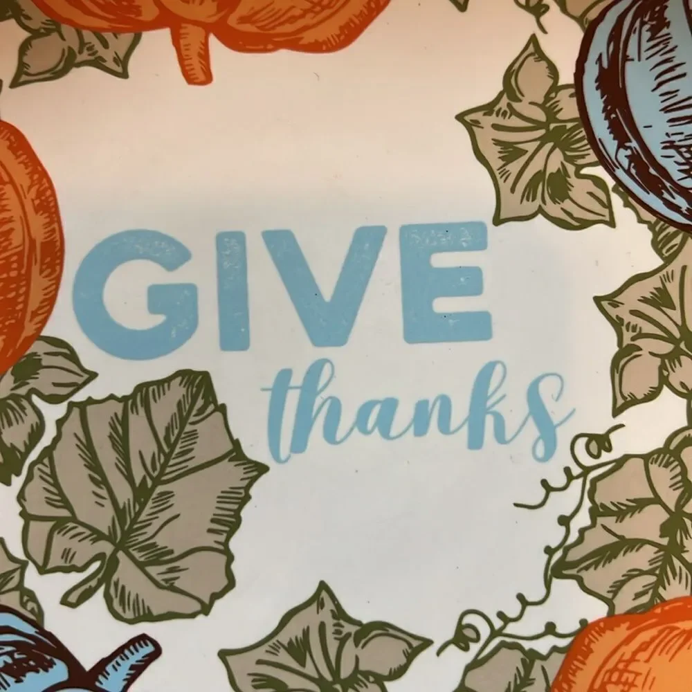 Give Thanks Glass Pie Plate 10 Inches Round 2 In Deep Holiday Baking Serveware